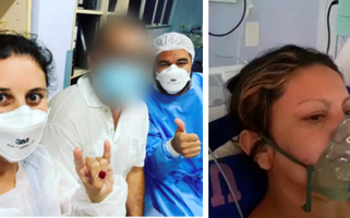 Michelle e o marido, médicos, e Jucicleia (reprodução)