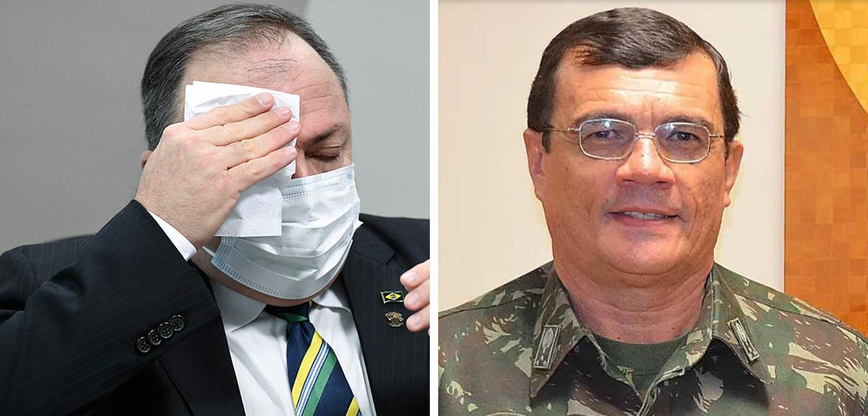 General Eduardo Pazuello e o comandante do Exército, Paulo Sérgio Nogueira