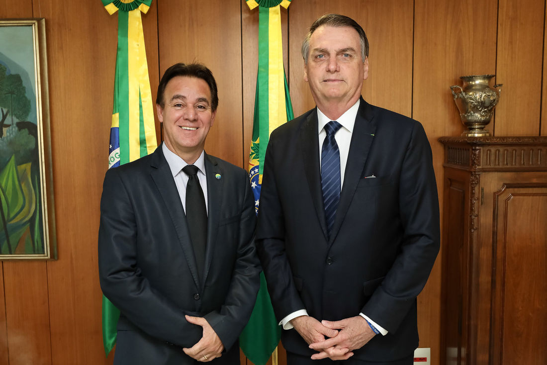 Adilson Barroso, presidente do Patriota, e Jair Bolsonaro