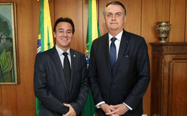 Adilson Barroso, presidente do Patriota, e Jair Bolsonaro