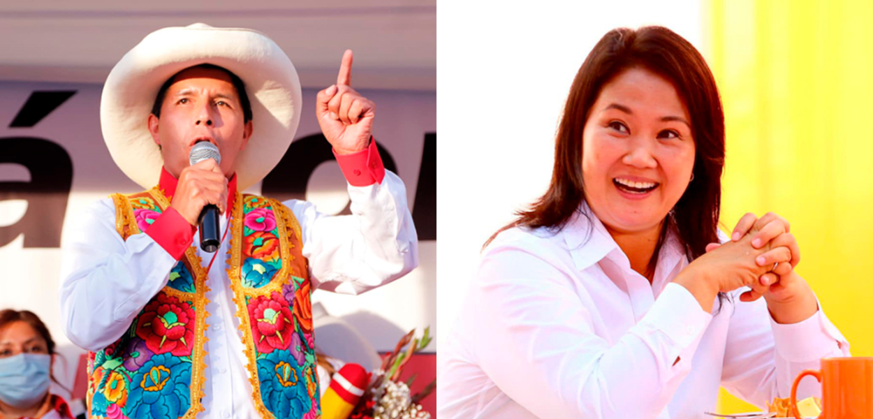 Pedro Castillo e Keiko Fujimori