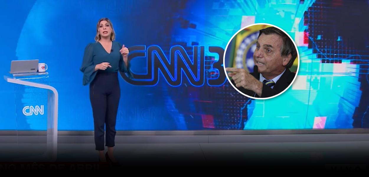 Daniela Lima e Jair Bolsonaro