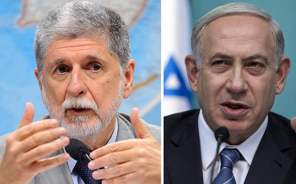Celso Amorim e Benjamin Netanyahu