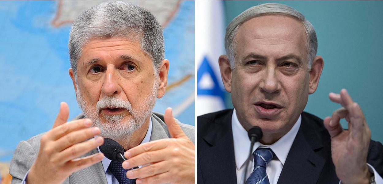 Celso Amorim e Benjamin Netanyahu