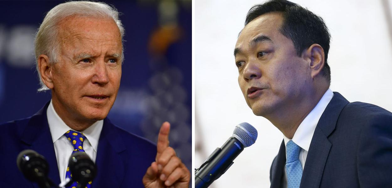 Joe Biden e Yang Wanming