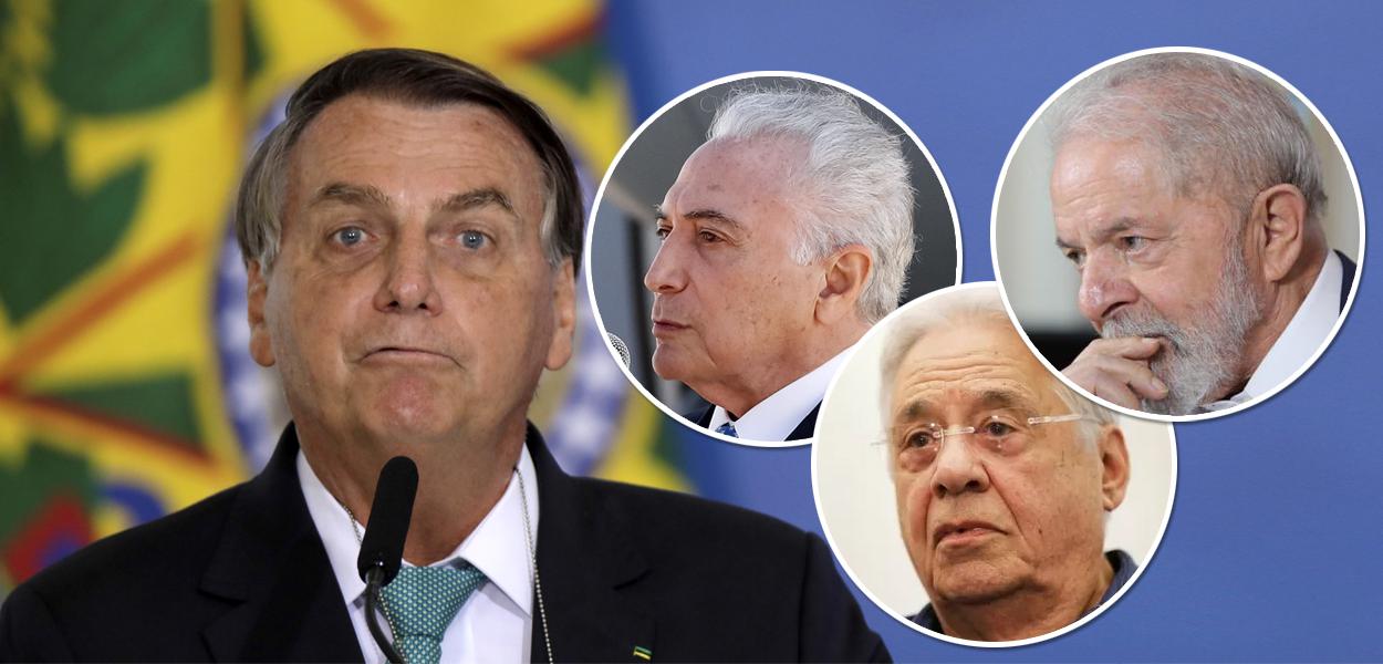 Bolsonaro, Temer, Lula e FHC