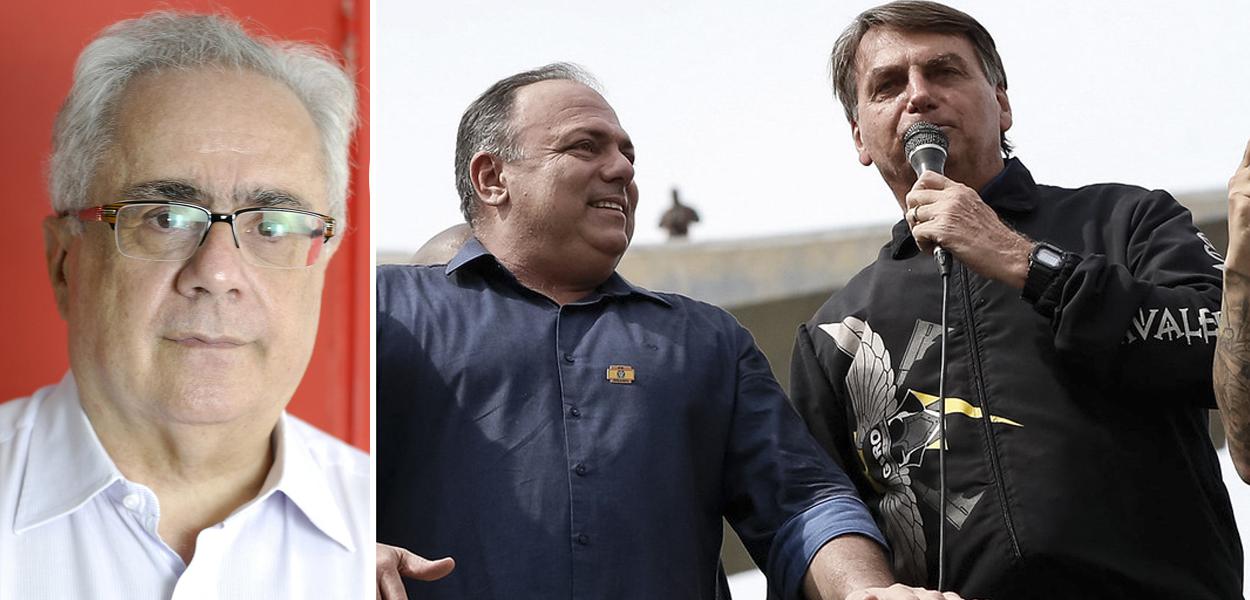 Luis Nassif, Eduardo Pazuello e Jair Bolsonaro