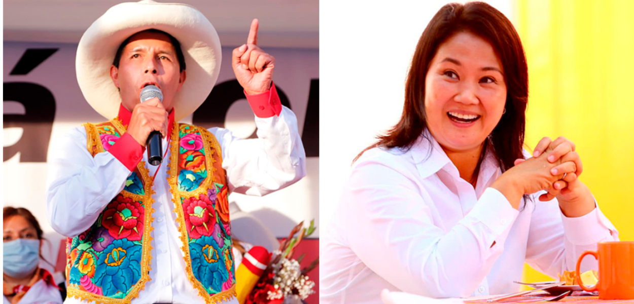 Pedro Castillo e Keiko Fujimori