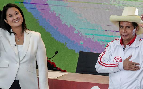 Candidatos à Presidência do Peru Keiko Fujimori e Pedro Castillo