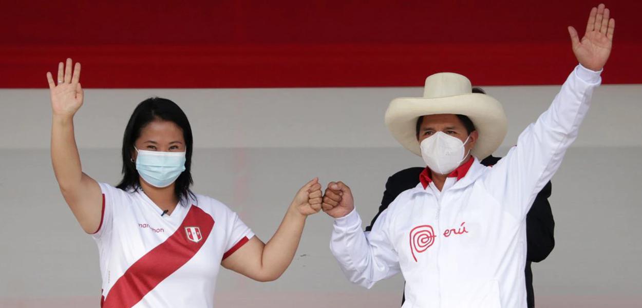 Keiko Fujimori e Pedro Castillo