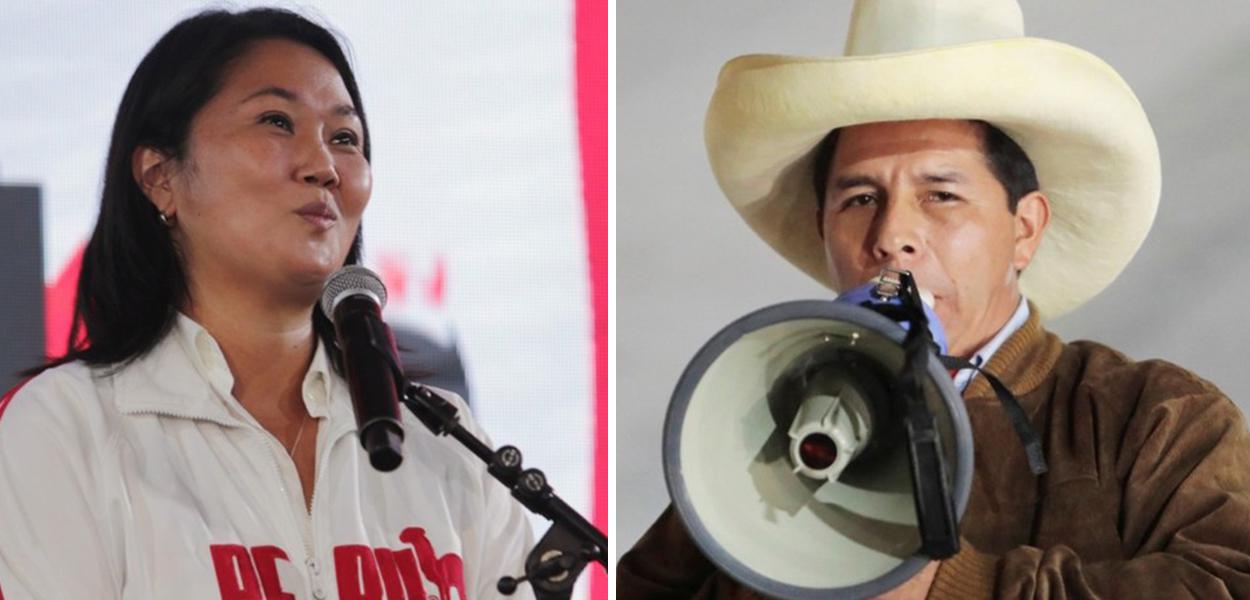 Keiko Fujimori e Pedro Castillo