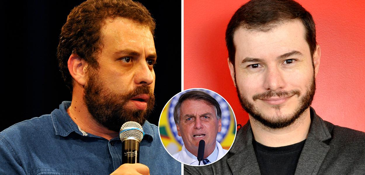 Guilherme Boulos, Jair Bolsonaro e Juliano Medeiros