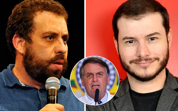 Guilherme Boulos, Jair Bolsonaro e Juliano Medeiros