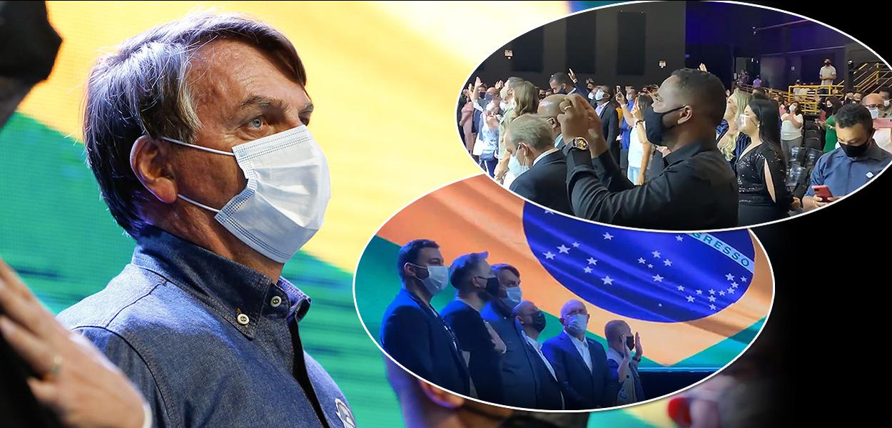 Bolsonaro durante culto em Anápolis (GO)