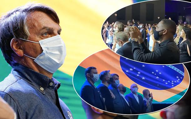 Bolsonaro durante culto em Anápolis (GO)
