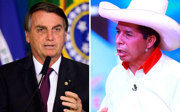 Jair Bolsonaro e Pedro Castillo