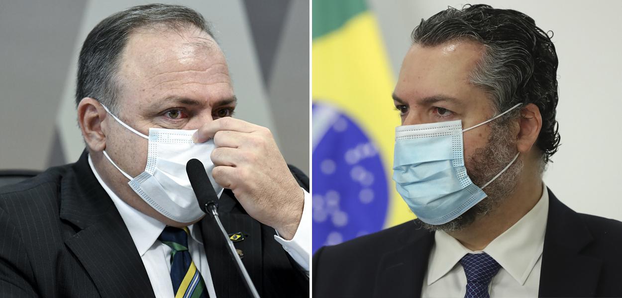 Ex-ministros Eduardo Pazuello e Ernesto Araújo