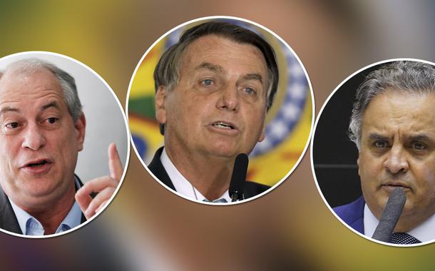 Ciro Gomes, Jair Bolsonaro e Aécio Neves