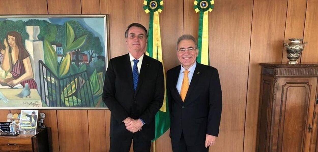 Jair Bolsonaro e Marcelo Queiroga