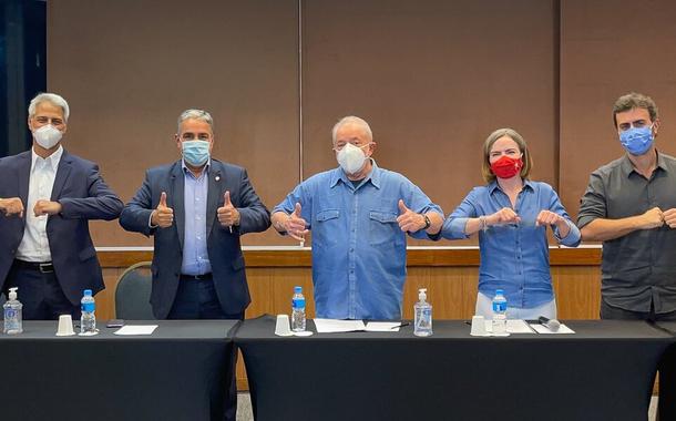 Molon, André Ceciliano, Lula, Gleisi, Freixo e Jandira Feghali