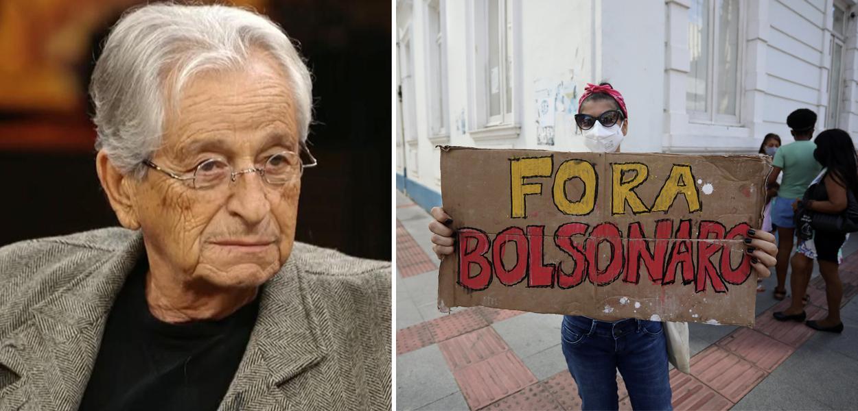 Jornalista Fernando Gabeira e protesto contra Jair Bolsonaro