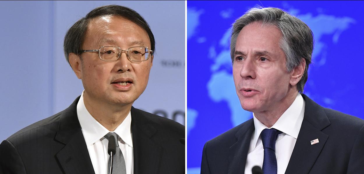 Yang Jiechi e Antony Blinken