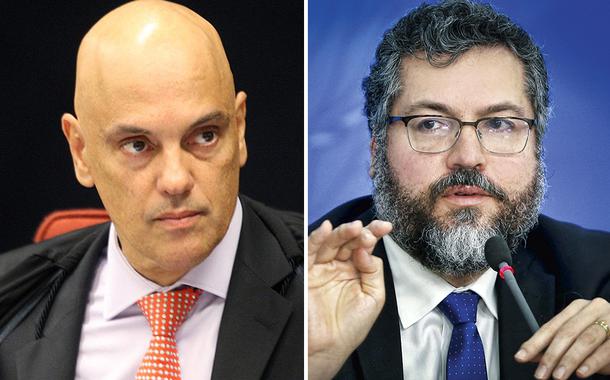 Alexandre de Moraes e Ernesto Araújo