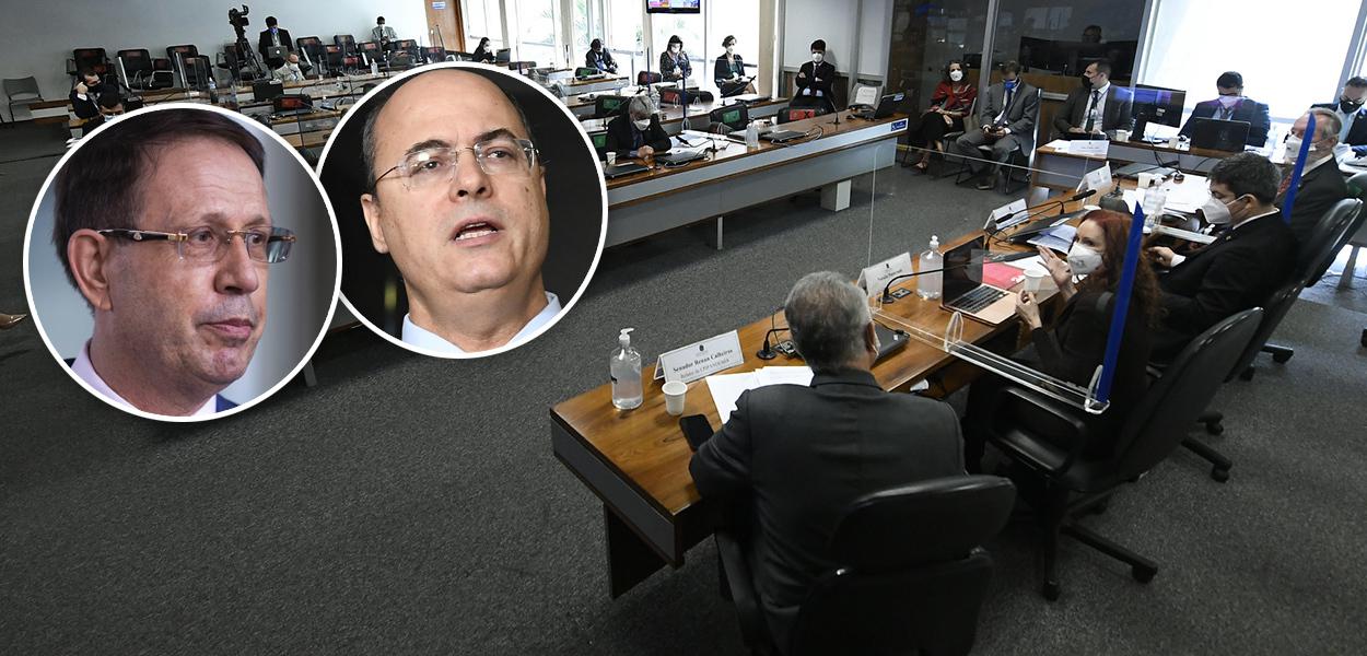 Ex-governador do Rio de Janeiro Wilson Witzel, o empresário Carlos Wizard e membros da CPI da Covid