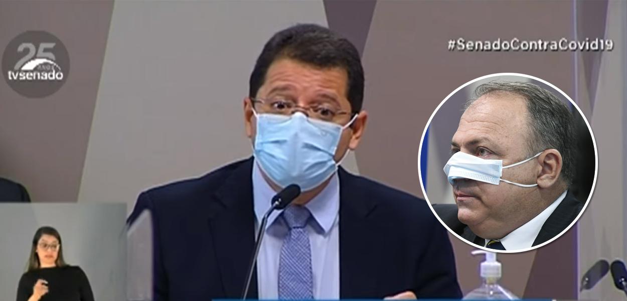 Ex-secretário de Saúde do Amazonas Marcellus Campêlo e o ex-ministro Eduardo Pazuello