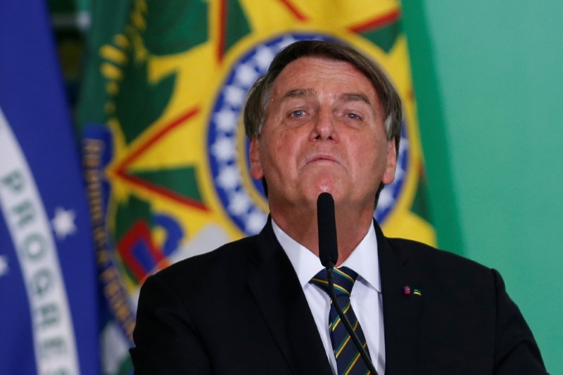 Jair Bolsonaro durante cerimônia no Palácio do Planalto10/06/2021 REUTERS/Adriano Machado