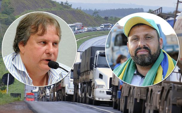 Carlos Alberto Litti (à esq.) e Wallace Landim, presidentes de entidades ligadas aos caminhoneiros