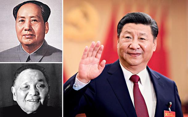 Mao Tsetung, Deng Xiaoping e Xi Jinping