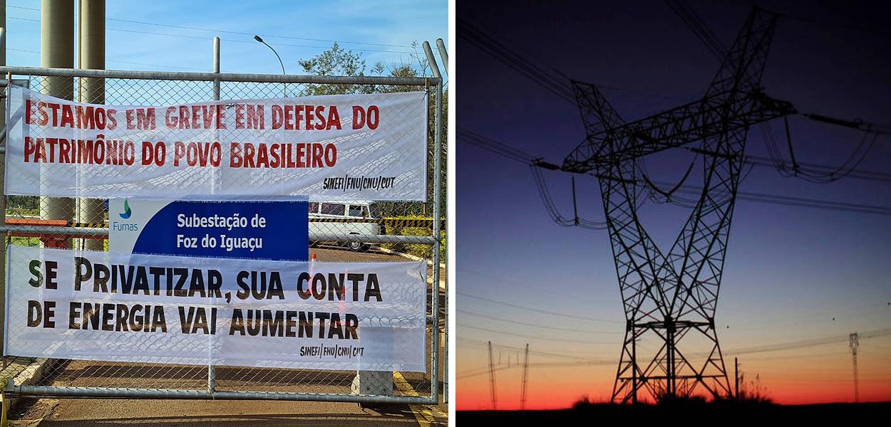 Concentrados nesta terça-feira 3 em frente à sede da Eletrobras no Rio de Janeiro, em ato em defesa das estatais brasileiras e da soberania nacional, sindicalistas e integrantes de movimentos sociais denunciaram irregularidades na proposta de venda das distribuidoras da empresa de energia pelo governo Temer; denúncias apresentadas pela Associação de trabalhadores da Eletrobrás (AEEL) na semana passada envolvem o presidente da companhia, Wilson Ferreira