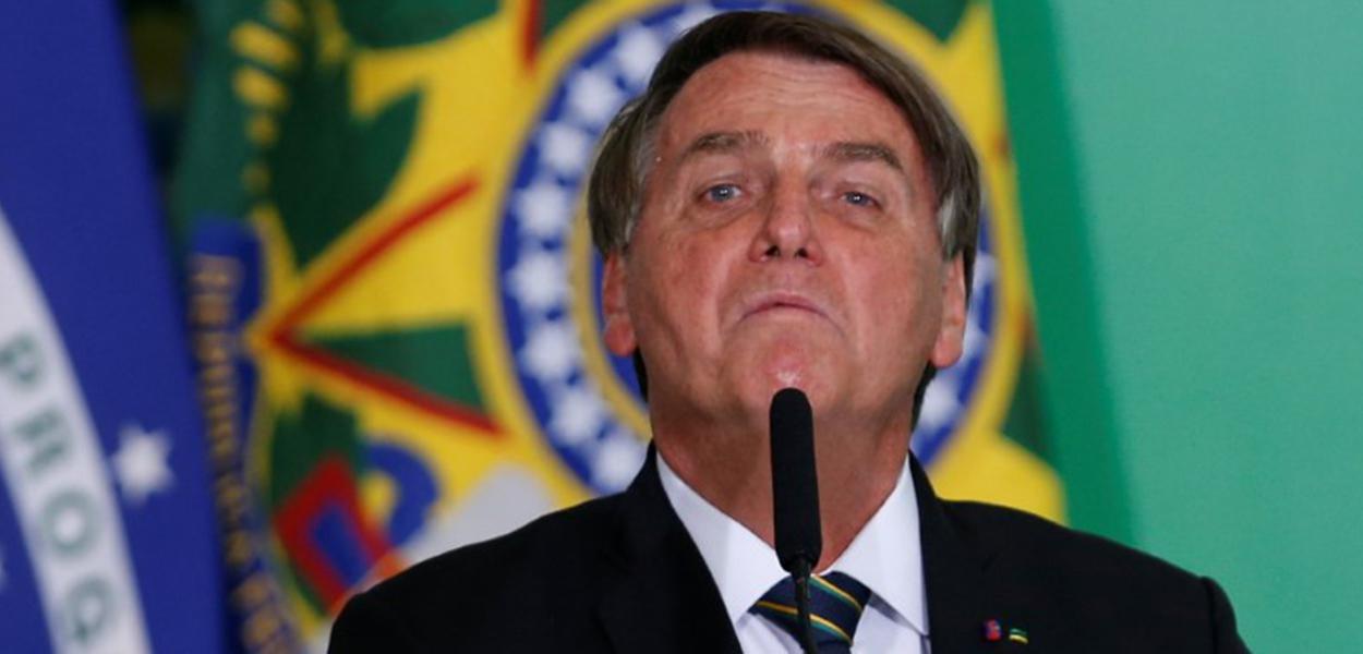 Presidente Jair Bolsonaro durante cerimônia no Palácio do Planalto10/06/2021