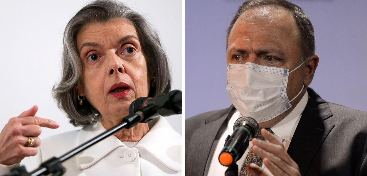 Cármen Lúcia e Eduardo Pazuello
