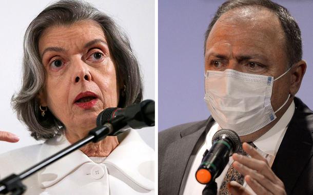 Cármen Lúcia e Eduardo Pazuello