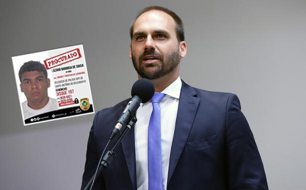 Deputado Eduardo Bolsonaro e Lázaro Souza