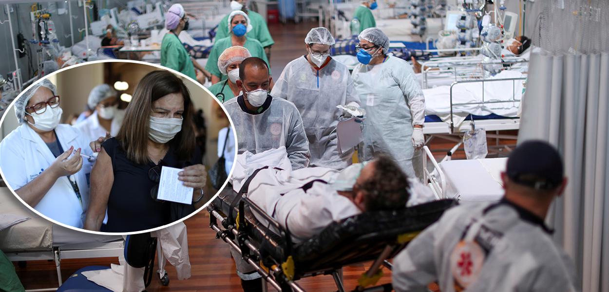 Hospital de campanha em Santo André (SP) em meio à pandemia de coronavírus 07/04/2021REUTERS/Amanda Perobelli