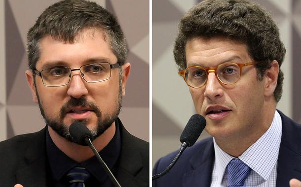 Delegado da Polícia Federal Franco Perazzoni e o ministro do Meio Ambiente, Ricardo Salles