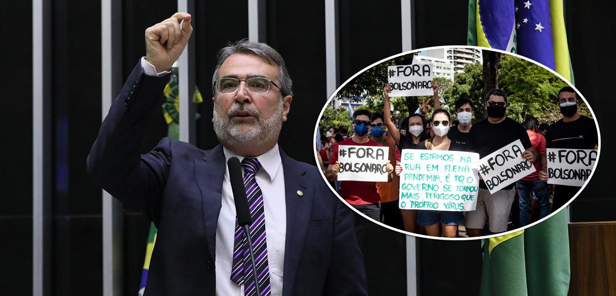 Deputado federal Henrique Fontana (PT-RS) e atos contra Jair Bolsonaro