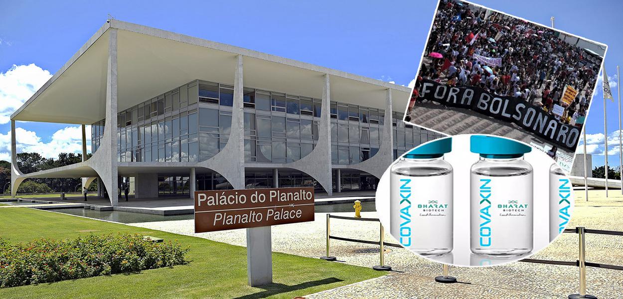 Planalto, ato pelo Fora Bolsonaro e a vacina