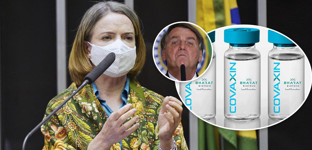 Gleisi Hoffmann, Bolsonaro e vacina Covaxin