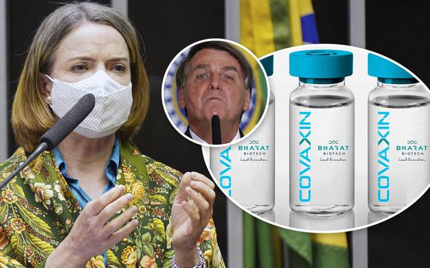 Gleisi Hoffmann, Bolsonaro e vacina Covaxin