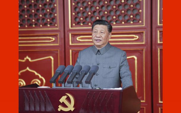 Xi Jinping no ato de comemoração do 100º aniversário do Partido Comunista da China, Pequim, 1º de julho de 2021