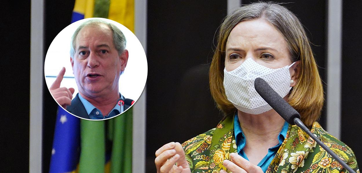 Ex-ministro Ciro Gomes e a presidente nacional do PT, Gleisi Hoffmann