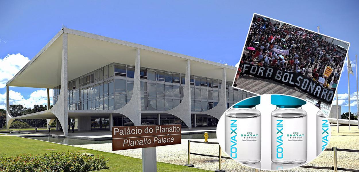 Planalto, ato pelo Fora Bolsonaro e a vacina