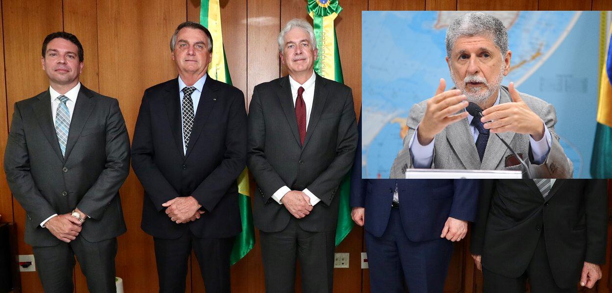 Alexandre Ramagem, Jair Bolsonaro, William Burns e Celso Amorim
