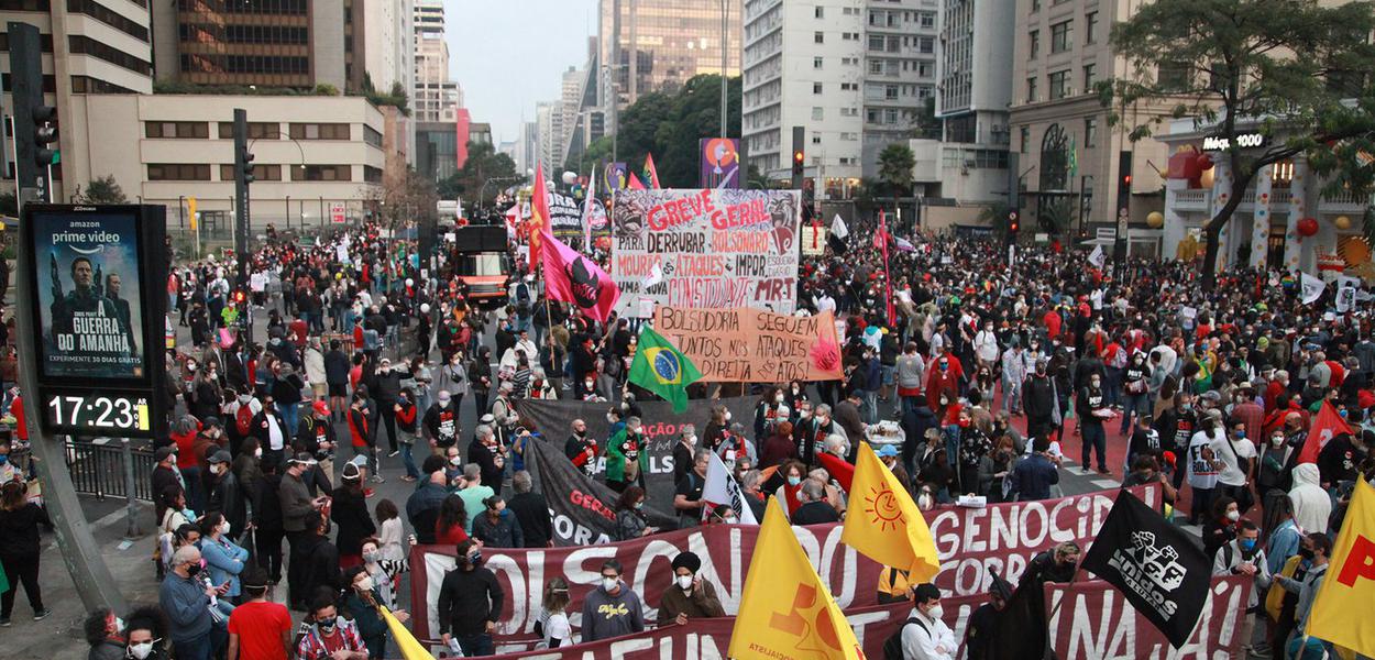 Ato pelo Fora Bolsonaro na Avenida Paulista em 3 de julho