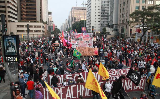 Ato pelo Fora Bolsonaro na Avenida Paulista em 3 de julho