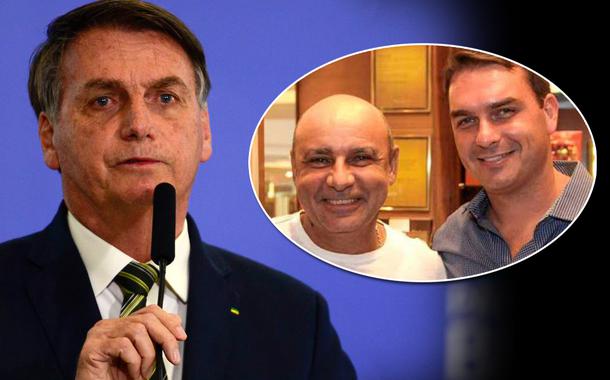 Jair Bolsonaro, Fabrício Queiroz e Flávio Bolsonaro